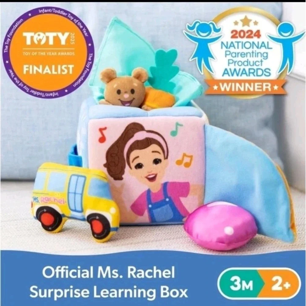 Ms. Rachel Official Surprise Learning Box Educational Toys with Stuffed Animals